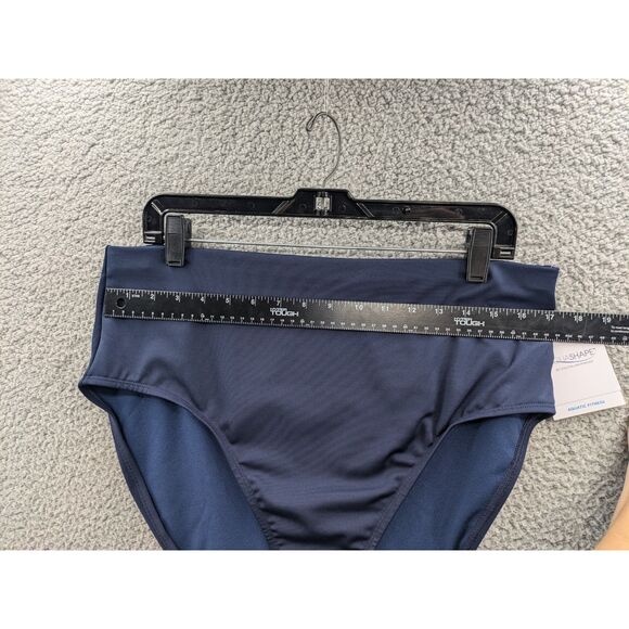 Dolfin Aquashape Women's Navy Blue High Waisted Contemporary Swim Bottom 2XL NEW - Picture 6 of 9